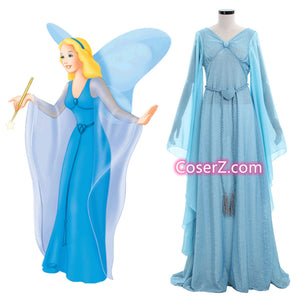 Pinocchio Blue Fairy Costume for women Blue Fairy Dress with Headband CoserZ Pinocchio Blue Fairy Costume for women Blue Fairy Dress with Headband CoserZ
