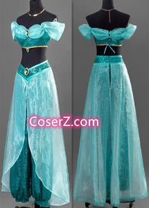 Princess Jasmine Costume Cosplay Outfits for Adults from Aladdin