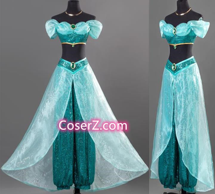Princess Jasmine Costume Cosplay Outfits for Adults from Aladdin – Coserz