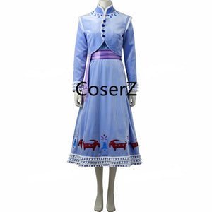 princess anna blue dress Posh Peanut Toddler Girl's Disney Frozen Anna Twirl Dress in Blue, 2 Toddler, Viscose from Bamboo
