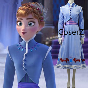 Olaf's Adventure Princess Anna Cosplay Costume, Anna Dress Christmas W CoserZ Olaf's Adventure Princess Anna Cosplay Costume, Anna Dress Christmas W CoserZ