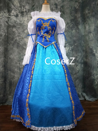 Princess Ariel Dress, Princess Ariel Cosplay Costume Doll Version costume Shirt+Corset+Skirt+Hair Bow
