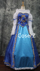 Princess Ariel Dress, Princess Ariel Cosplay Costume Doll Version costume Shirt+Corset+Skirt+Hair Bow