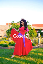 Esmeralda Dress in Red, Princess Esmeralda Red Dress Costume Topsy Turvy Dress for Adults Kids