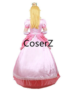 princess peach dress cosplay Mushroom Kingdom Princess Peach Dress Up Costume
