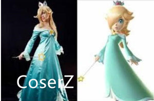 princess rosalina dress Princess Rosalina Dress Super Mario Galaxy Rosalina Costume Cosplay Dress Woman Costume Adult Women Girls