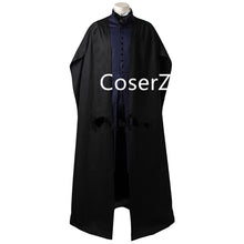 Custom Professor Severus Snape Cosplay Costume Cloak Black Robe Adult