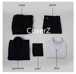 Custom Professor Severus Snape Cosplay Costume Cloak Black Robe Adult