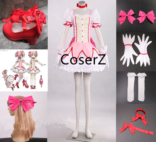 Custom Puella Magi Magica Madoka Kaname Cosplay Costume Halloween Costume