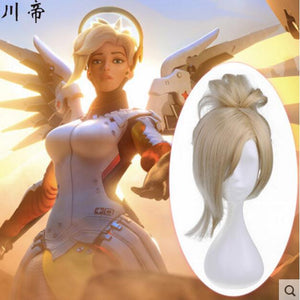 OW Mercy Angela Ziegler Cosplay Wig