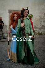 Brave Queen Elinor Costume for Adults, Queen Elinor Blue Dress Cosplay Costume for Women Without Accessories