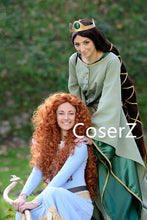 Brave Queen Elinor Costume for Adults, Queen Elinor Blue Dress Cosplay Costume for Women Without Accessories