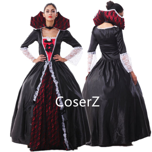 Custom Queen Of The Vampires Costume Cosplay Black Gothic Lolita Dress