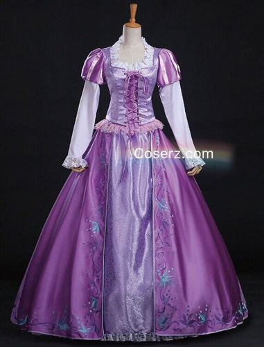 Tangled Rapunzel Dress, Princess Rapunzel Cosplay Costume for Adult Women