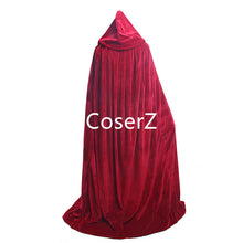 Red Hood Cloak Long Red Cloak For Adult Wizard Witch Medieval Robe Halloween Cosplay Costume