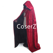 Red Hood Cloak Long Red Cloak For Adult Wizard Witch Medieval Robe Halloween Cosplay Costume
