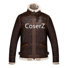 Resident Evil 4 Leon Kennedy Leather Jacket Cosplay Costume Faux Fur Coat for Men
