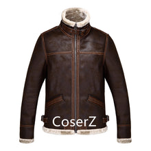 Custom Resident Evil 4 Cosplay Costume Leon Kennedy Jacket Leather Faux Fur Coat