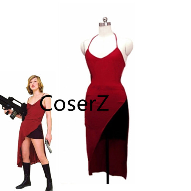 Resident Evil Biohazard Alice Cosplay Costume Red Dress – CoserZ