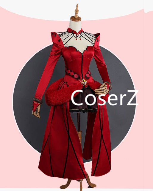 Rin Tohsaka Cosplay Costume, Fate Grand Order Formal Craft Red Dress R ...