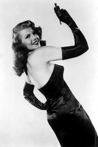 Rita Hayworth Black Dress with Long Gloves in Gilda 1946