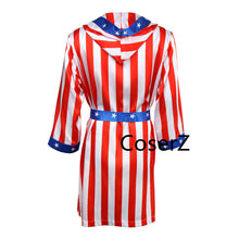 Rocky Balboa Apollo Movie Boxing American Flag Cosplay Shorts Robe Boxing Costume Robe and Shorts