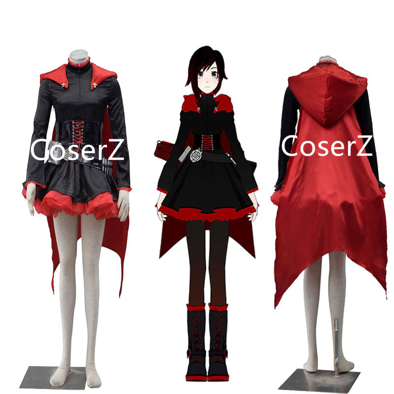 RWBY Red Trailer Ruby Rose Cosplay Costume Ruby Costume for Halloween