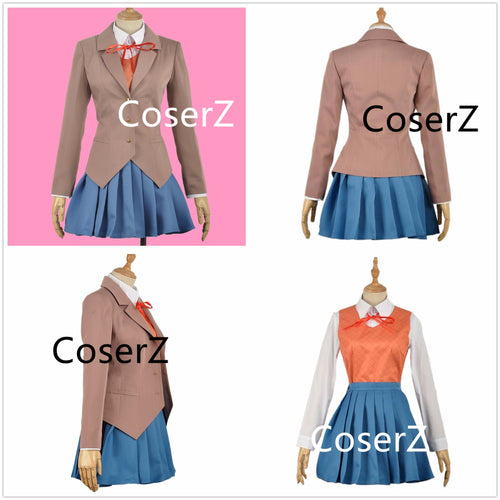 Sayori Yuri Natsuki Monika Cosplay Costume with Vest
