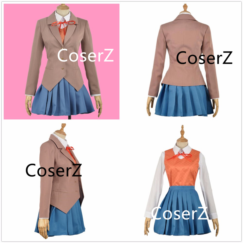 Sayori Yuri Natsuki Monika Cosplay Costume with Vest