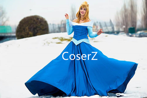 Custom Sleeping Beauty Aurora Dress Cosplay Costume for Adults