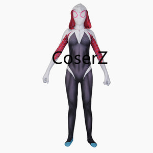 Spider Gwen Stacy Costume Spandex Zentai Spiderman Cosplay Costume 3D Print