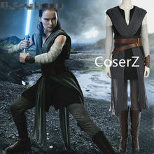 Star Wars 8 The Last Jedi Rey Costume Halloween Cosplay Costume without Boots