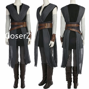 Star Wars 8 The Last Jedi Rey Costume Halloween Cosplay Costume without Boots