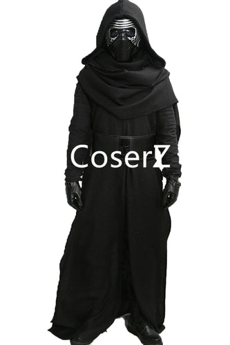Star Wars Deluxe Kylo Ren Costume, The Force Awakens Cosplay Villain Kylo Ren Cosplay Costume