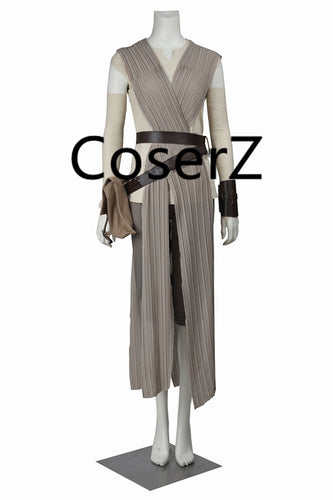 Star Wars The Force Awakens Rey Cosplay Costume Rey Dress Halloween