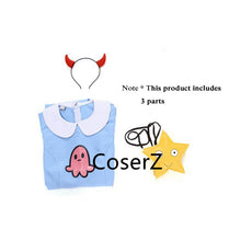 Anime Star vs. Forces of Evil Cosplay Costume, Princess Star Butterfly Blue Dress With Messenger Bag