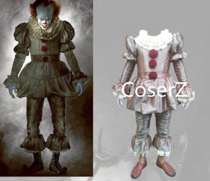 Halloween Stephen King's It Pennywise Cosplay Costume Clown Full Set ...