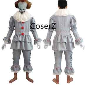 Custom Stephen King's It Pennywise Cosplay Costume Clown Halloween Christmas