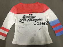 Suicide Squad Harley Quinn Costume T Shirt Daddy's Lil Monster T Shirt Pants Belts