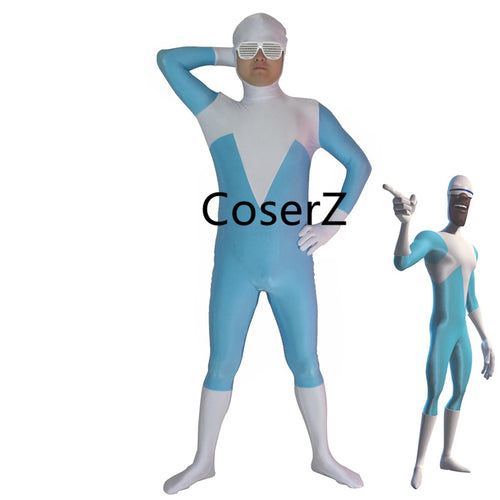 Superhero Frozone Costume Halloween Party Cosplay Zentai Suit
