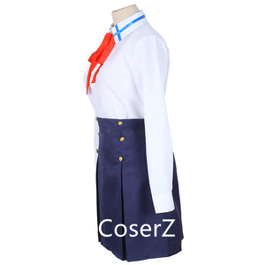Sword Art Online SAO Yuuki Asuna Cosplay Costume School Uniform Coat Shirt Skirt