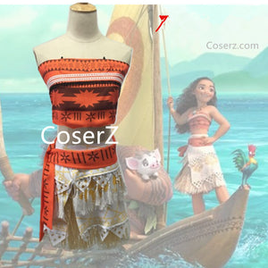 Simple Moana Dress, Moana Costume, Moana Cosplay Halloween Costume for Adults