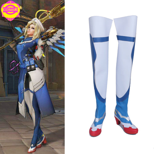 OW Mercy Angela Ziegler Cosplay Shoes