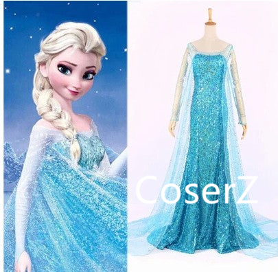 Custom-made Elsa Dress Cosplay Costume