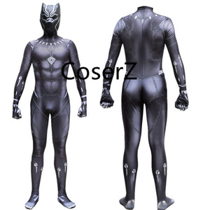 Black Panther Costume, T'Challa Wakanda King Cosplay Costume Jumpsuit Zentai Mask