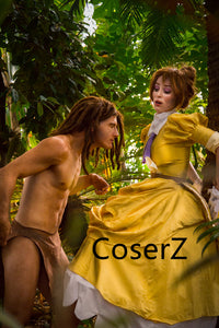 Tarzan and Jane Porter Costume, Jane Dress Cosplay Costume With Gloves