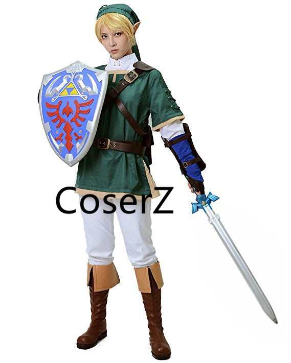 The Legend of Zelda Link Cosplay Costume, Green Link Costume Only