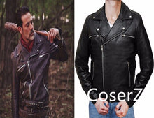 The Walking Dead 7 Cosplay Costume Negan Black Leather Jacket