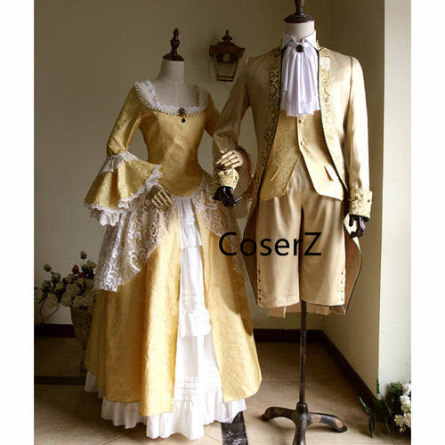 Custom Victorian Elegant Gothic Aristocrat 18th Century Women Adult Wedding Cosplay Costume