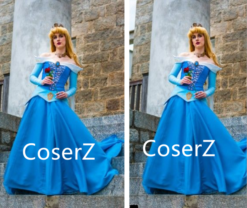Aurora Dress, Aurora Blue Cosplay Costume Custom Made – CoserZ